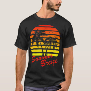 Camiseta Verano Brisa 80 verano Playa Palm Tree Sunset
