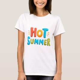 Camiseta Verano caliente - Estampilla de temporada de veran