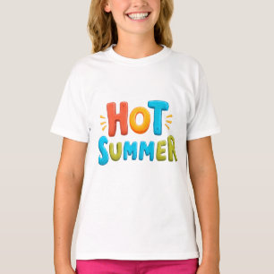 Camiseta Verano caliente - Estampilla de temporada de veran