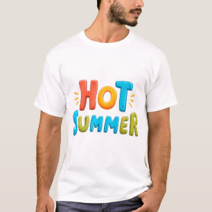 Camiseta Verano caliente - Estampilla de temporada de veran