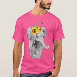 Camiseta Verano Camping Senderismo Elefante de Sunflower Bu