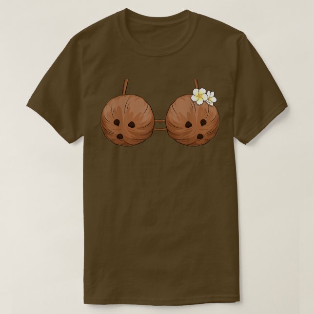 Camiseta Verano Coconut Bra Halloween Costume Hawaii Aloha  (Diseño del anverso)