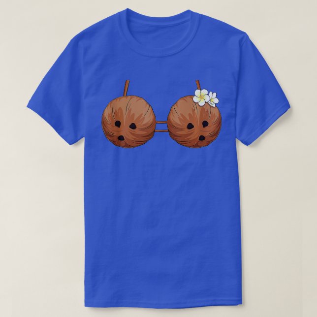 Camiseta Verano Coconut Bra Halloween Costume Hawaii Aloha (Diseño del anverso)