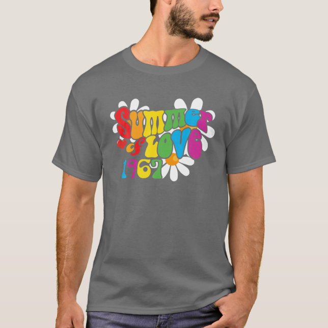 Camiseta Verano De Amor Hippie 50 Aniversario De 1967 Tee H (Anverso)