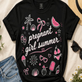 Camiseta Verano de Chica Embarazada Anuncio de Embarazo Mam
