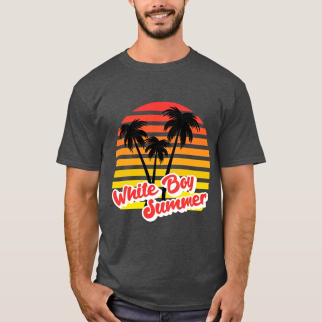 Camiseta Verano de chico blanco vintage (Anverso)