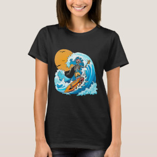 Camiseta Verano de chico genial vacaciones esqueleto surf H