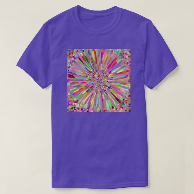 Camiseta Verano de flores de confetán (Diseño del anverso)