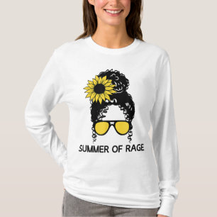 Camiseta Verano de furia Feminismo Pro Choice Messy Bun Sun