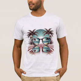 Camiseta Verano de gafas de sol de época 9