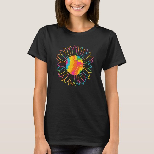Camiseta Verano de girasol de cola de teja (Anverso)