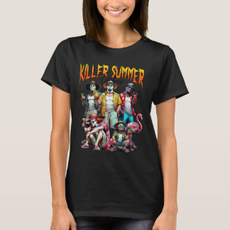 Camiseta Verano de horror vintage vibes divertida en verano