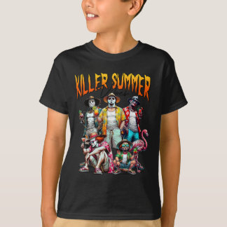 Camiseta Verano de horror vintage vibes divertida en verano