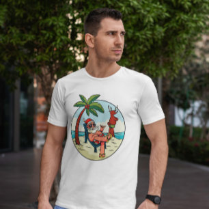 Camiseta Verano de la playa Santa Claus