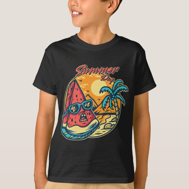 Camiseta Verano de la sandía de verano Fruto de verano vera (Anverso)