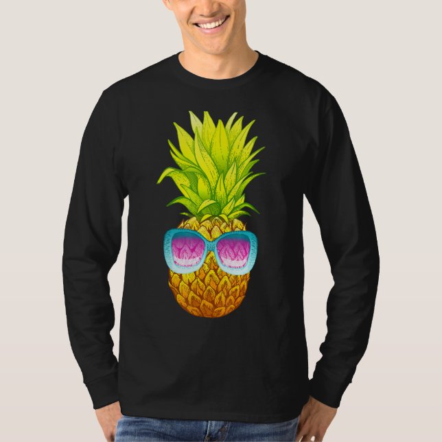 Camiseta Verano de las gafas de sol de piña (Anverso)