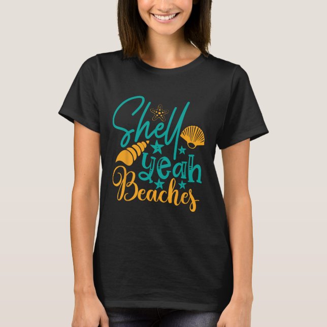Camiseta Verano de las playas Shell Yeah (Anverso)