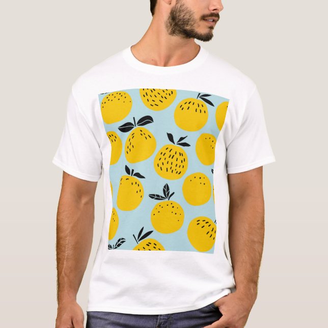 Camiseta Verano de los naranjas: Frutísimo patrón de cosech (Anverso)