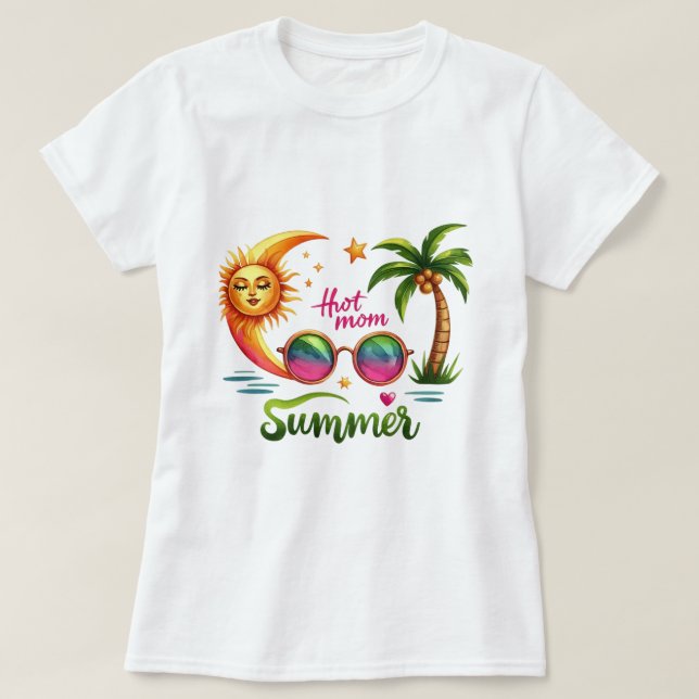 Camiseta Verano de mamá caliente (Diseño del anverso)