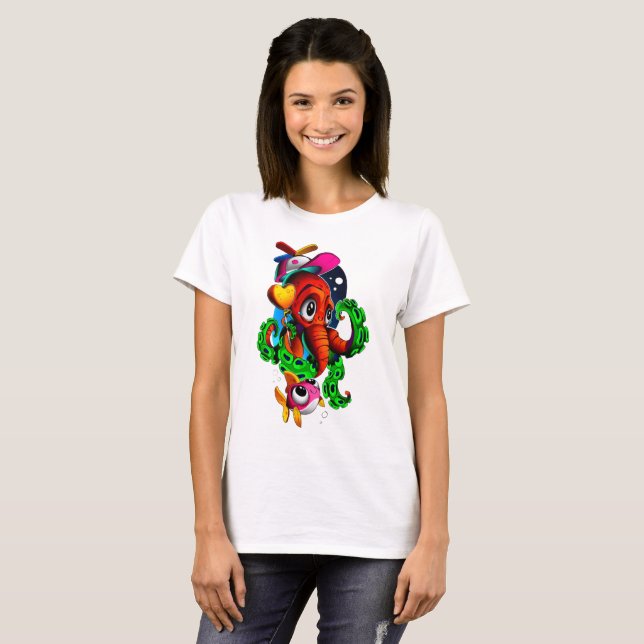 Camiseta Verano de Octopus Sunset (Anverso completo)