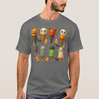 Camiseta Verano de paleta espeluznante Halloween Helado Sum