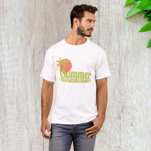 Camiseta Verano de palmeras con sol y playa