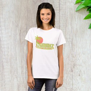 Camiseta Verano de palmeras con sol y playa