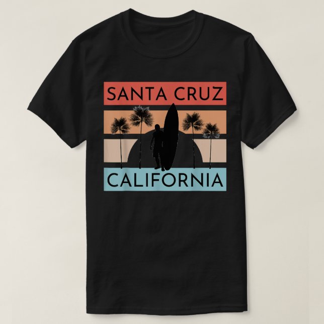 Camiseta Verano de surf en la playa de Santa Cruz  (Diseño del anverso)