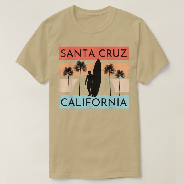 Camiseta Verano de surf en la playa de Santa Cruz  (Diseño del anverso)