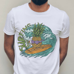Camiseta Verano de surf en la playa Tropical Wave Pineapple
