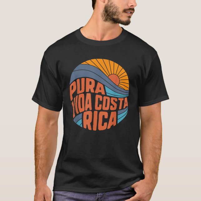 Camiseta Verano de surf Pura Vida Costa Rica (Anverso)