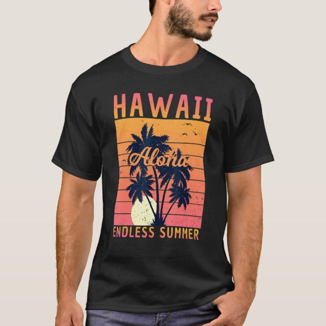Camiseta Verano de surf Retro Hawaii Aloha Endless (Anverso)