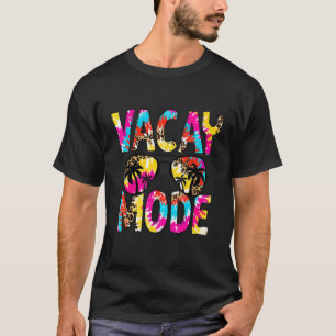 Camiseta Verano de vacaciones de la familia Tie Dye Leopard