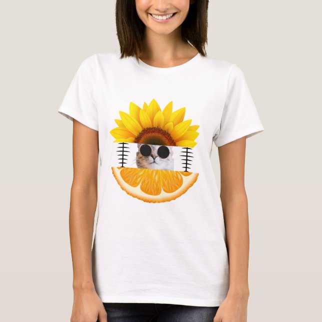 Camiseta Verano de vacaciones en gatos (Anverso)