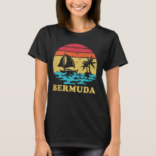 Camiseta Verano de vela de la flor de palmera de Bermuda