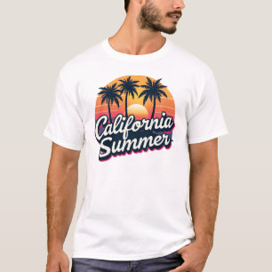 Camiseta Verano de verano de California con retro vintage