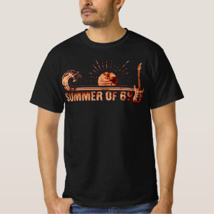 Camiseta Verano del 69 Guitarra Retro Puestas de sol