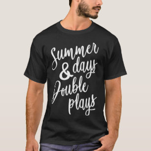 Camiseta Verano Días Doble Juega Bóisbol De Bola Madre Gif