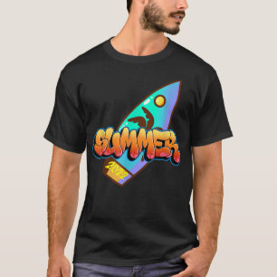 Camiseta Verano divertido ,Bienvenido verano ,océano ,azul