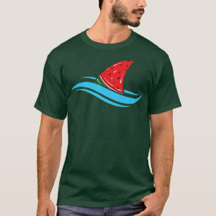Camiseta Verano divertido Kawaii Vibes Beach Watermelon Sha