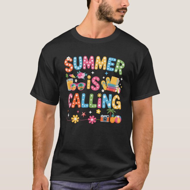 Camiseta Verano divertido llama a la escuela de profesores  (Anverso)