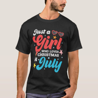 Camiseta Verano Divertido Sólo Un Chica Que Ama A Los Navid