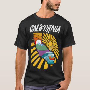Camiseta verano en California y regalo de surf para hombres