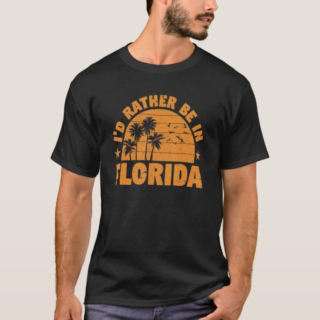 Camiseta Verano en Florida preferiría estar en Florida (Anverso)
