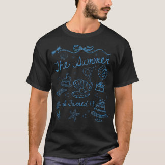 Camiseta Verano en que cumplí 13 Adorable lazo costero de c