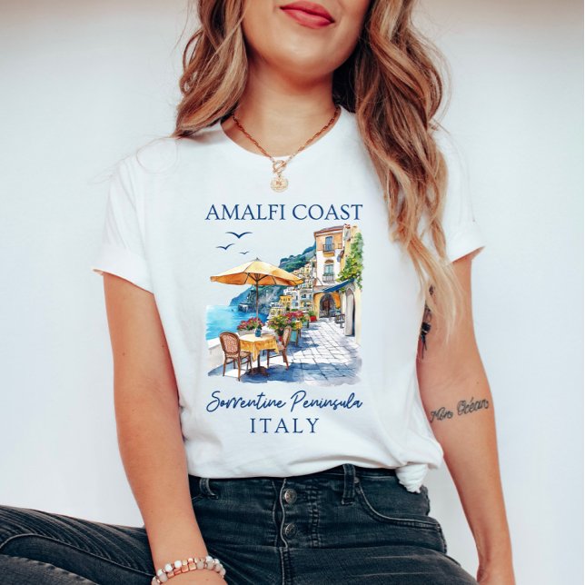 Camiseta Verano escénico de la costa de Amalfi Italia (Subido por el creador)