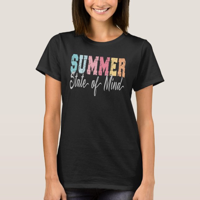 Camiseta Verano estado de la mente de las vacaciones de pla (Anverso)