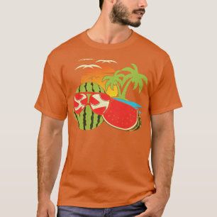 Camiseta Verano exótico Sunset Funny Melon Sungafas Tropica