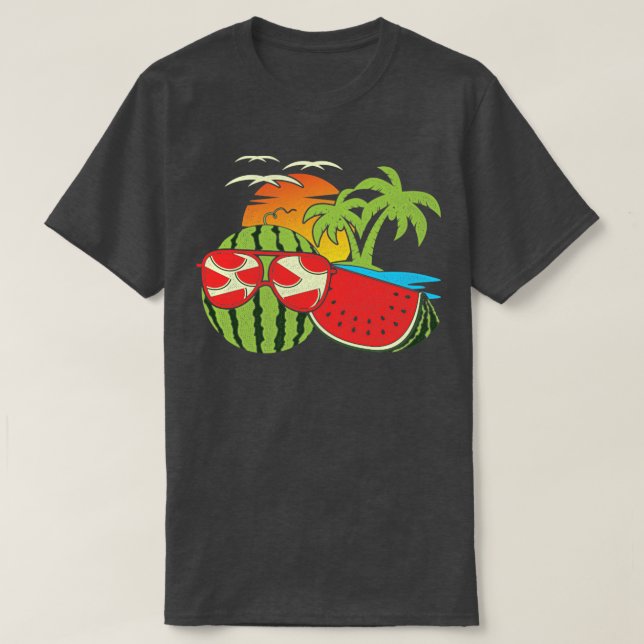 Camiseta Verano exótico Sunset Funny Melon Sungafas Tropica (Diseño del anverso)