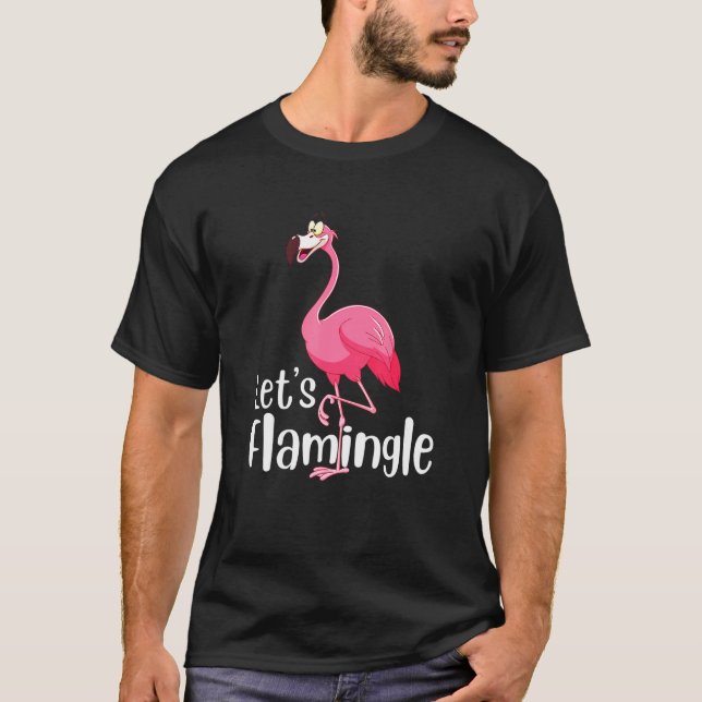 Camiseta Verano Flamingle Cute Pink Flamingo (Anverso)